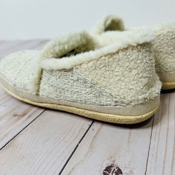 TOMS India Slippers White Metallic Boucle - Picture 7 of 9